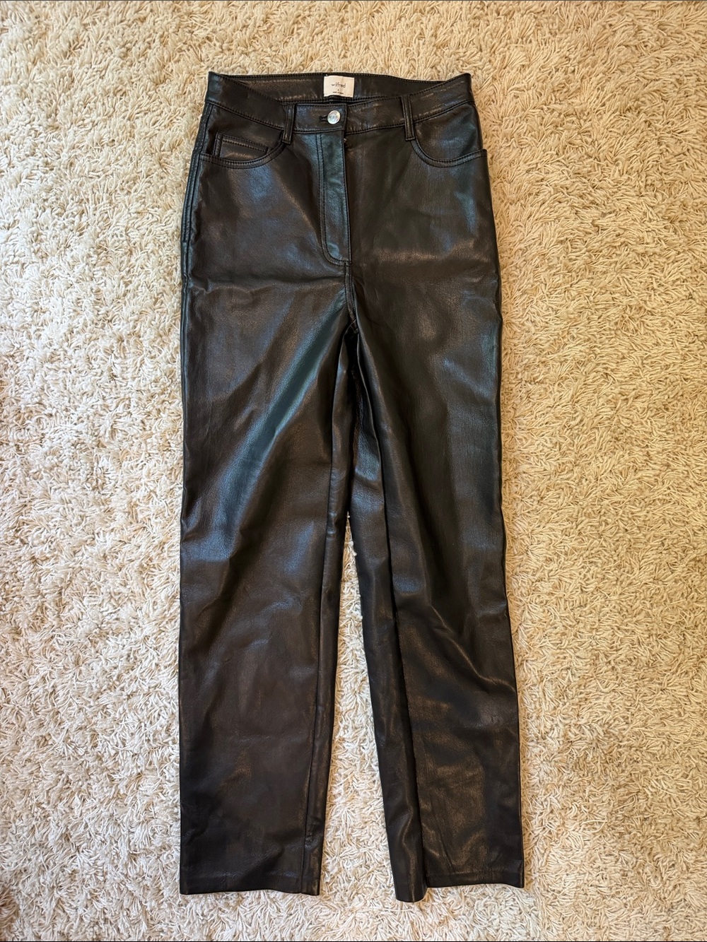 Aritzia Faux Leather High-Waist Pants